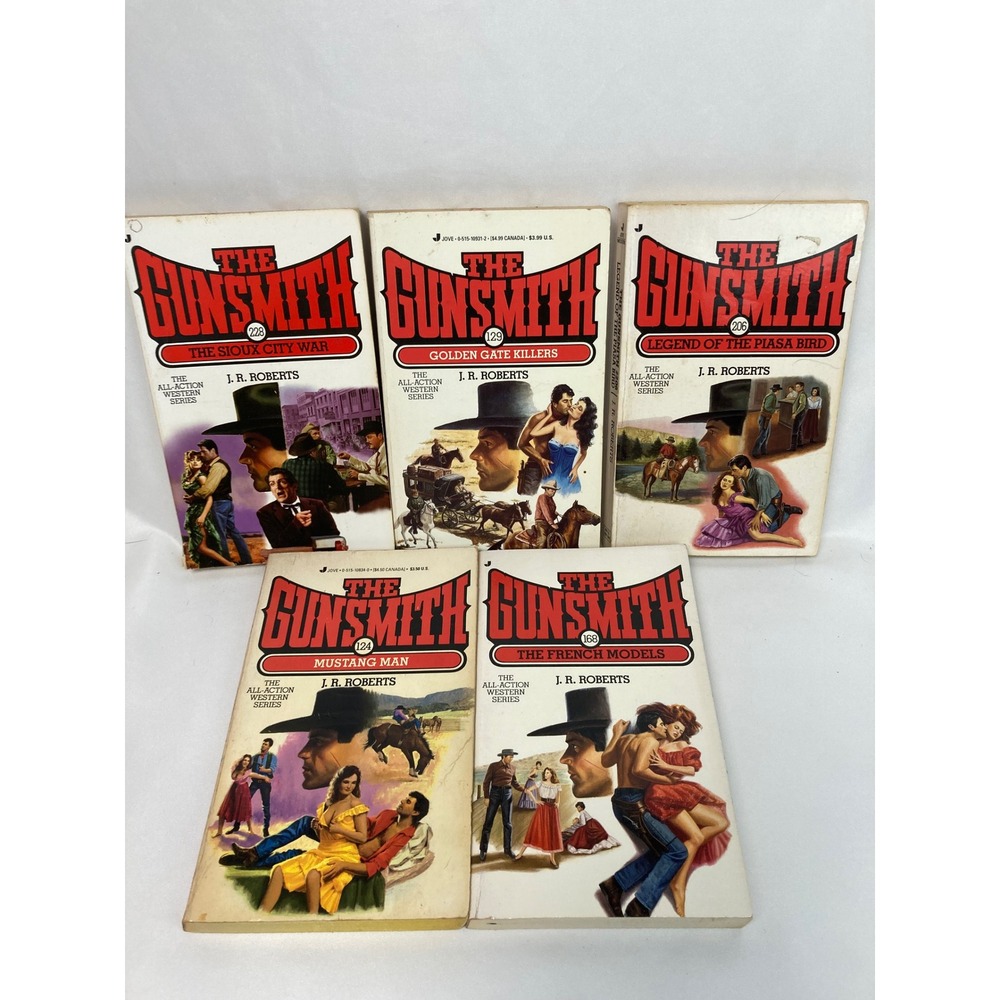 J.R. Roberts The Gunsmith Western Paperback Lot of 5 #124 #129 #168 #206 #228
